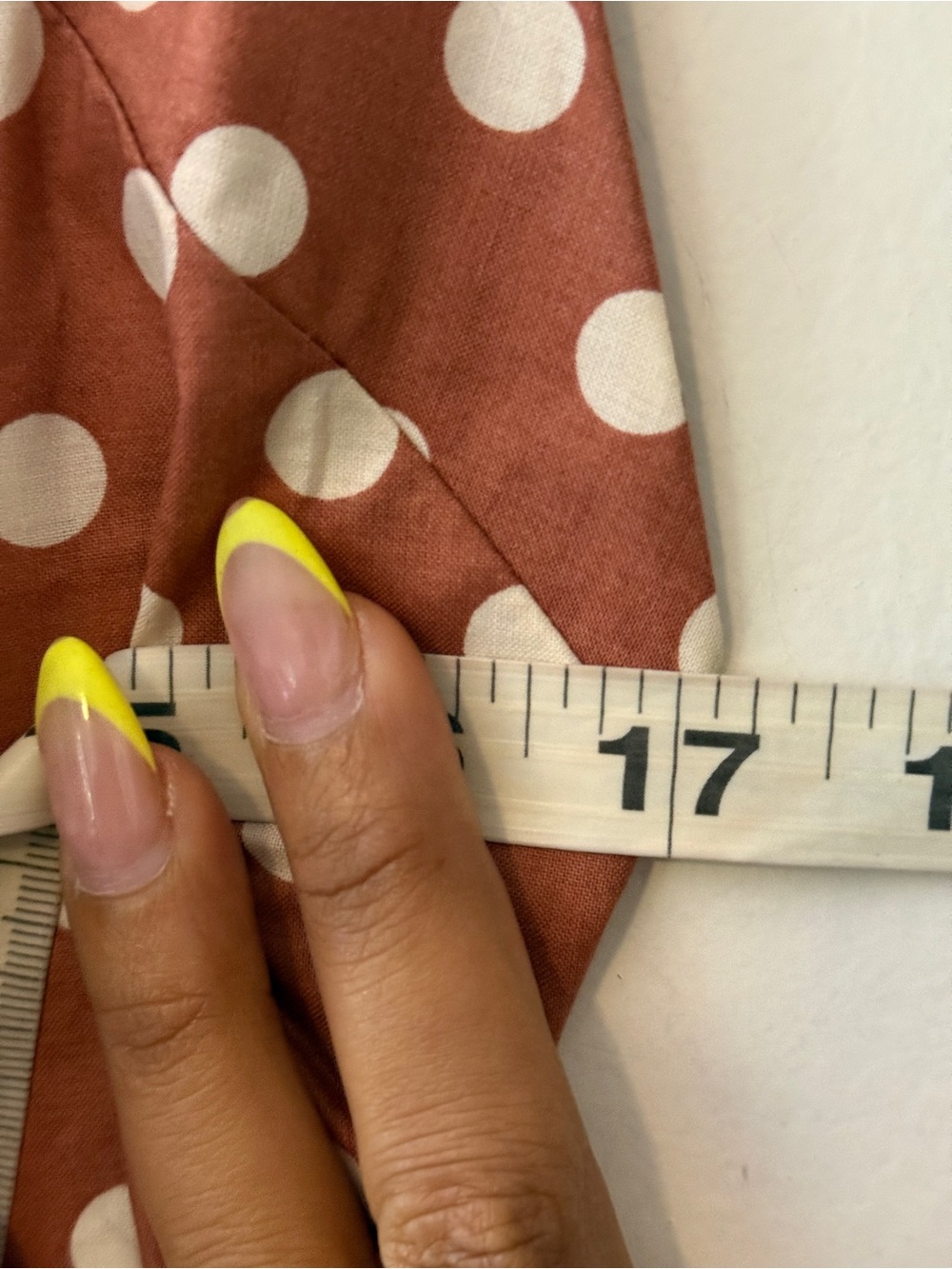 vintage Laura Ashley Rust Polka Dot Midi Dress - Picture 7 of 12